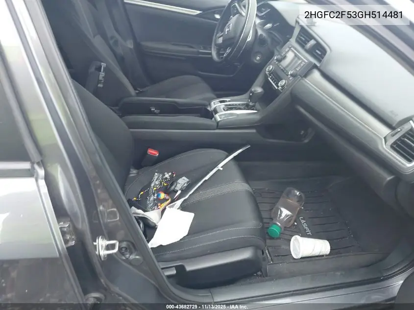2HGFC2F53GH514481 2016 Honda Civic Lx