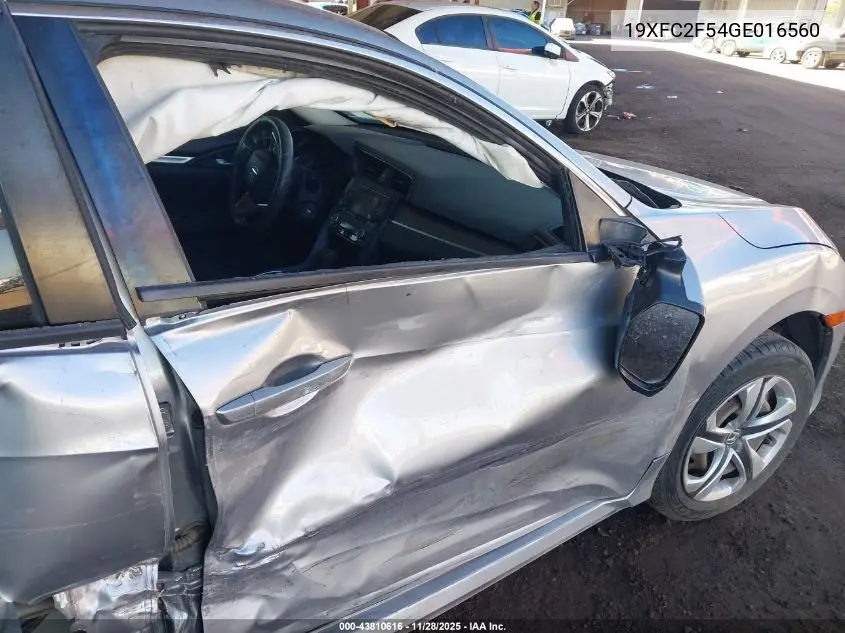 19XFC2F54GE016560 2016 Honda Civic Lx