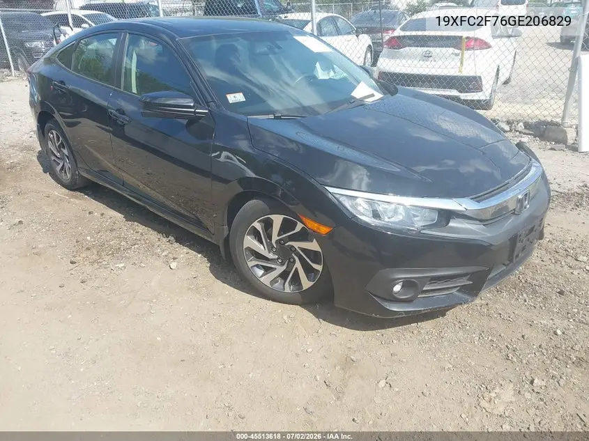 19XFC2F76GE206829 2016 Honda Civic Ex
