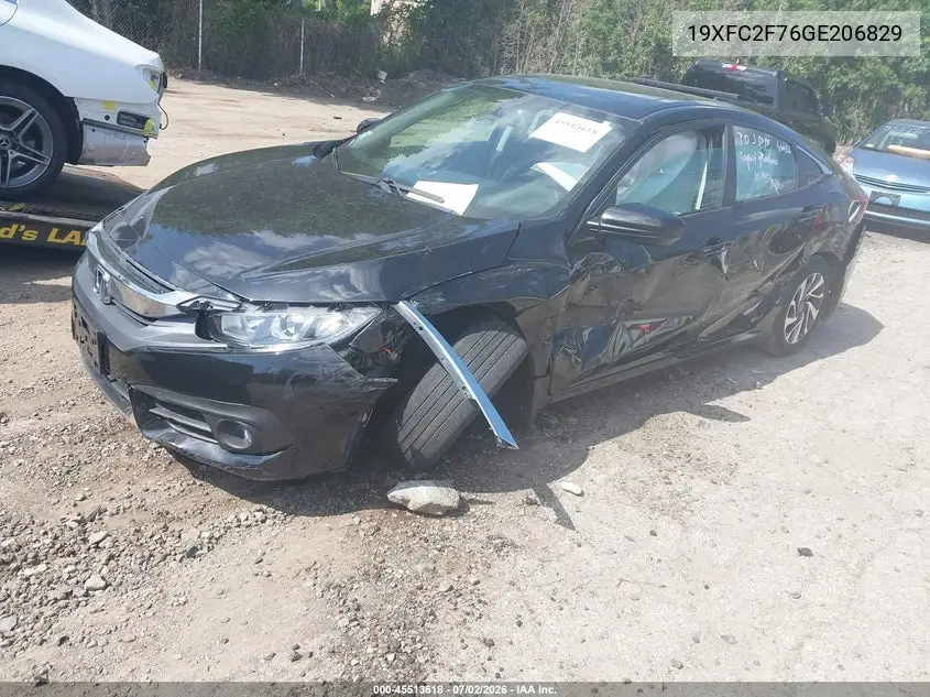 19XFC2F76GE206829 2016 Honda Civic Ex