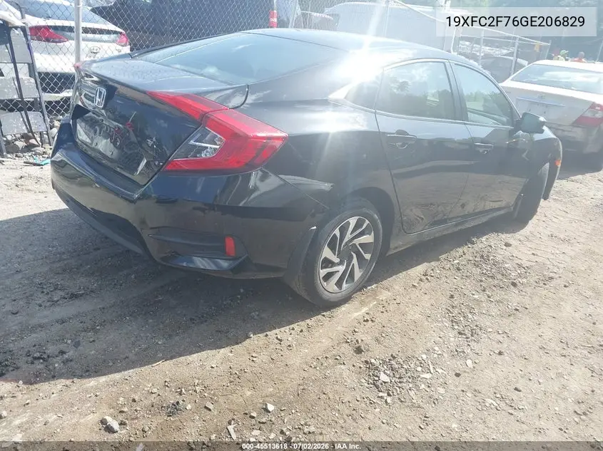 19XFC2F76GE206829 2016 Honda Civic Ex