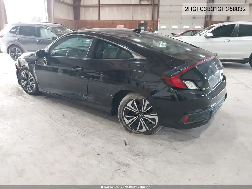 2016 Honda Civic Ex-T VIN: 2HGFC3B31GH358032 Lot: 45520785