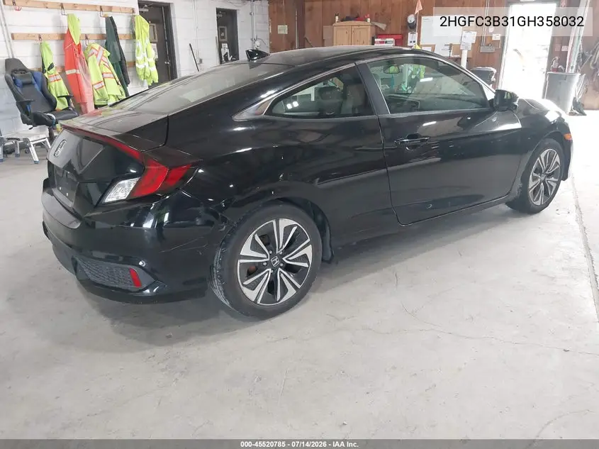 2016 Honda Civic Ex-T VIN: 2HGFC3B31GH358032 Lot: 45520785