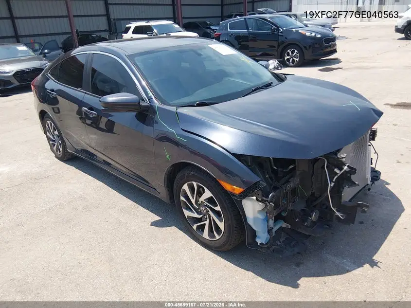 2016 Honda Civic Ex VIN: 19XFC2F77GE040563 Lot: 45689167