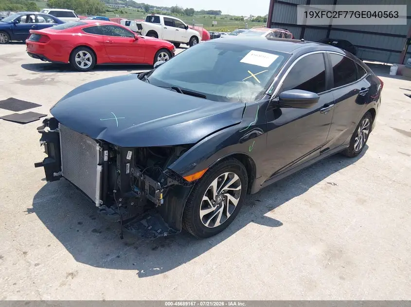 2016 Honda Civic Ex VIN: 19XFC2F77GE040563 Lot: 45689167