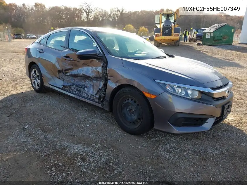 19XFC2F55HE007349 2017 Honda Civic Lx