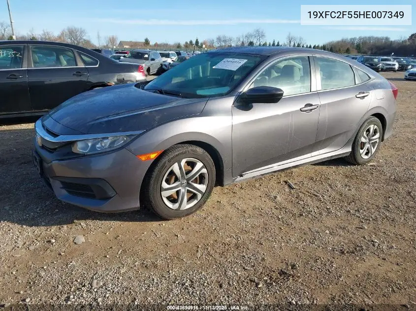 19XFC2F55HE007349 2017 Honda Civic Lx
