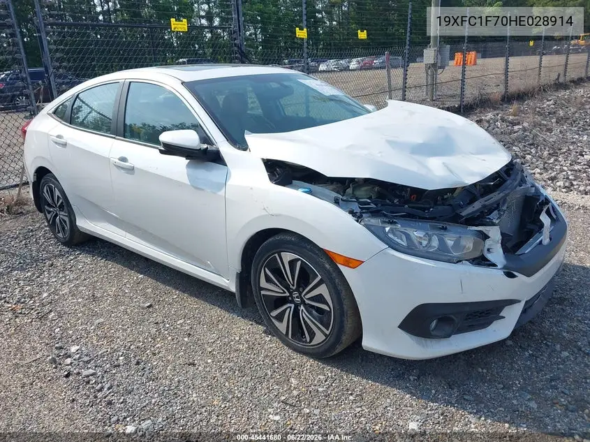 19XFC1F70HE028914 2017 Honda Civic Ex-L