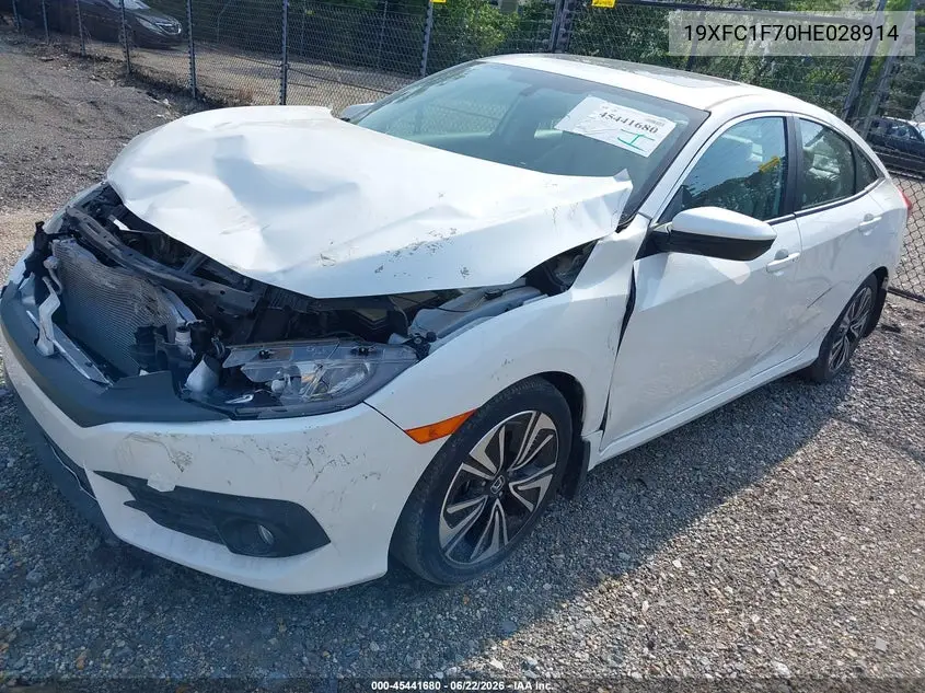 19XFC1F70HE028914 2017 Honda Civic Ex-L