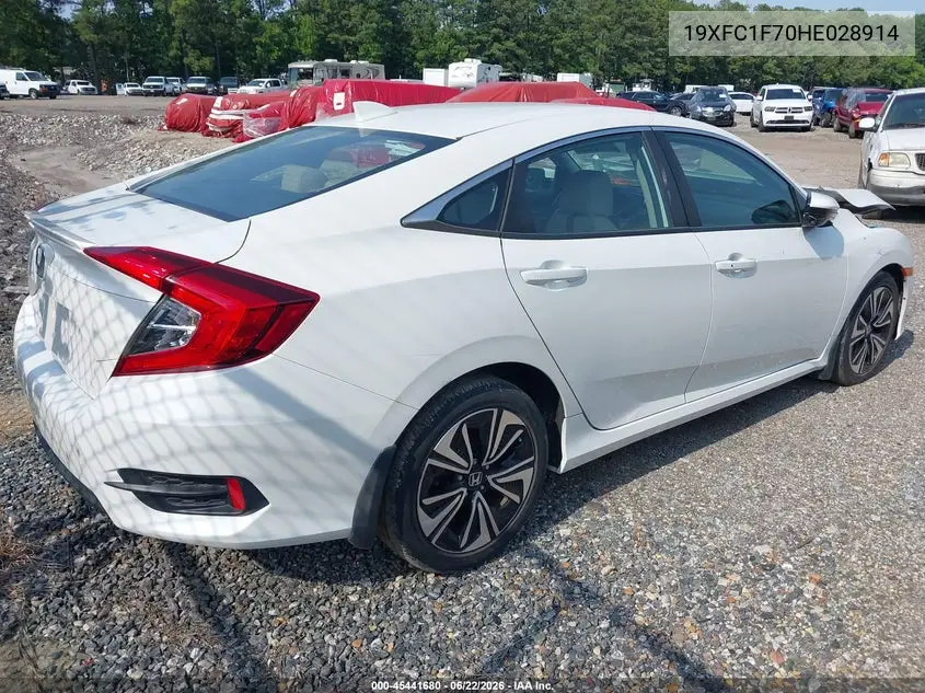 19XFC1F70HE028914 2017 Honda Civic Ex-L