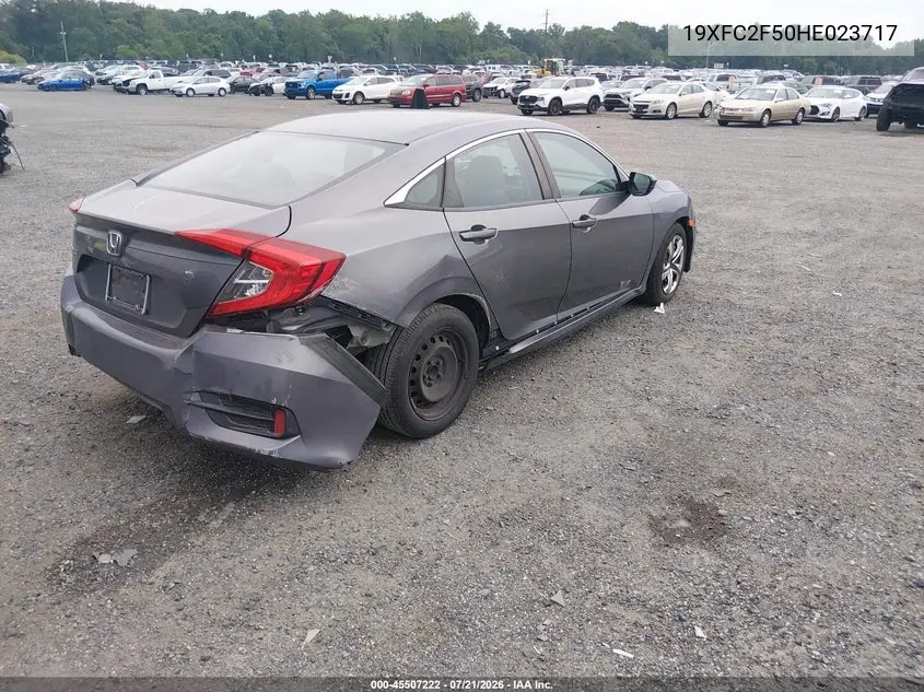 2017 Honda Civic Lx VIN: 19XFC2F50HE023717 Lot: 45507222