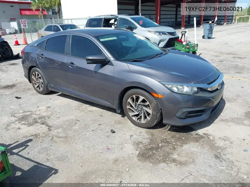 2017 Honda Civic Ex VIN: 19XFC2F73HE060021 Lot: 45605827