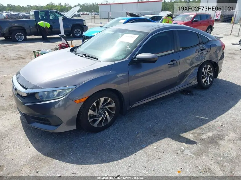 2017 Honda Civic Ex VIN: 19XFC2F73HE060021 Lot: 45605827
