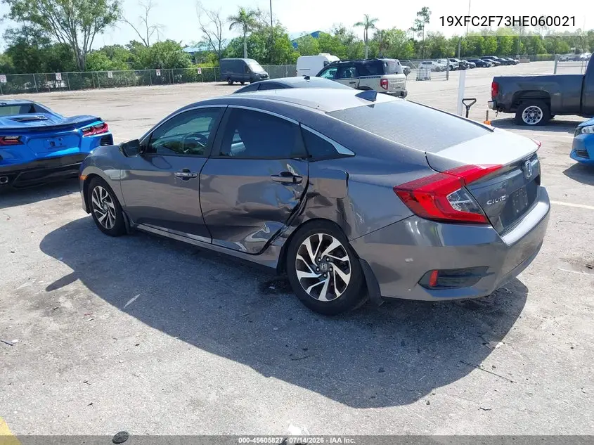 2017 Honda Civic Ex VIN: 19XFC2F73HE060021 Lot: 45605827