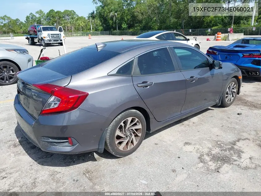 2017 Honda Civic Ex VIN: 19XFC2F73HE060021 Lot: 45605827