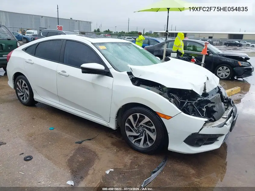 2017 Honda Civic Ex VIN: 19XFC2F75HE054835 Lot: 45615023