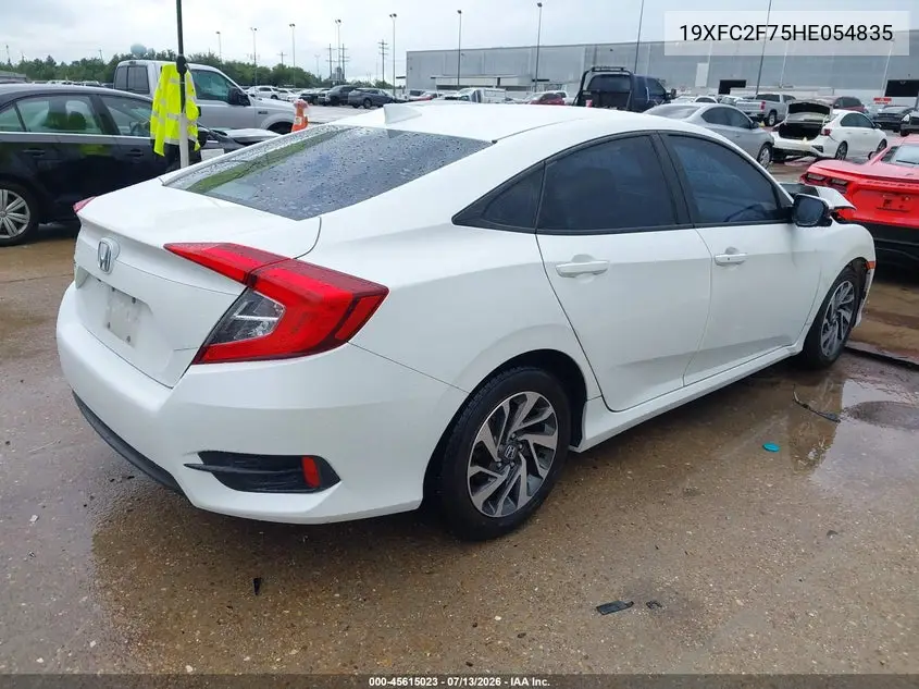2017 Honda Civic Ex VIN: 19XFC2F75HE054835 Lot: 45615023