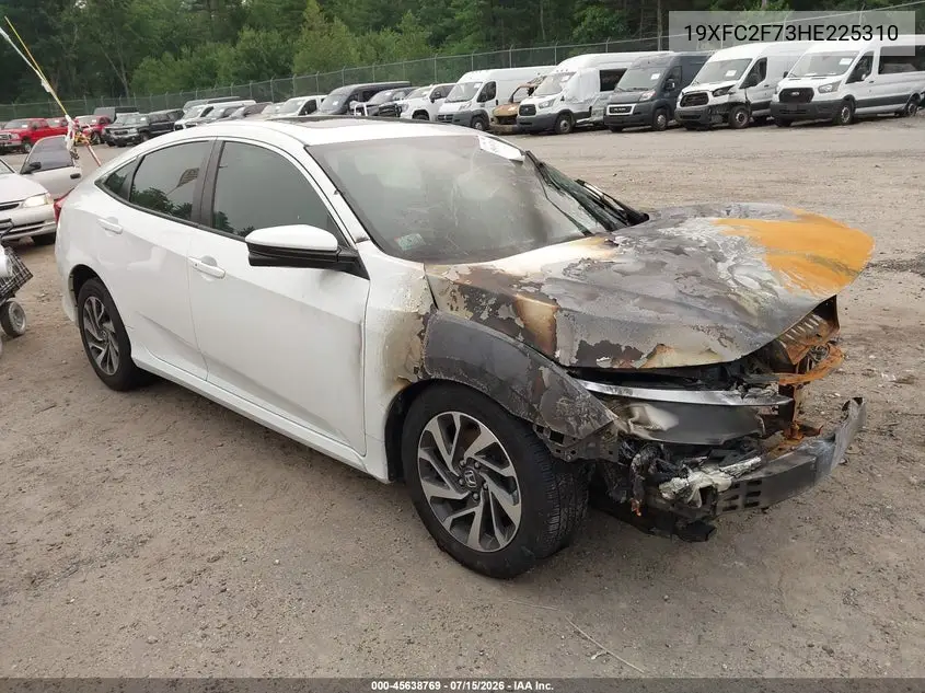 2017 Honda Civic Ex VIN: 19XFC2F73HE225310 Lot: 45638769