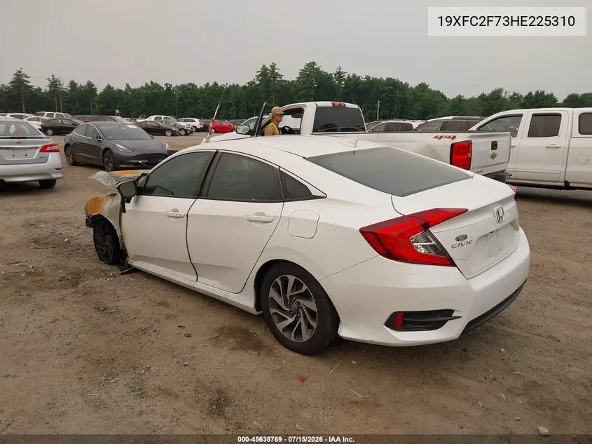 2017 Honda Civic Ex VIN: 19XFC2F73HE225310 Lot: 45638769