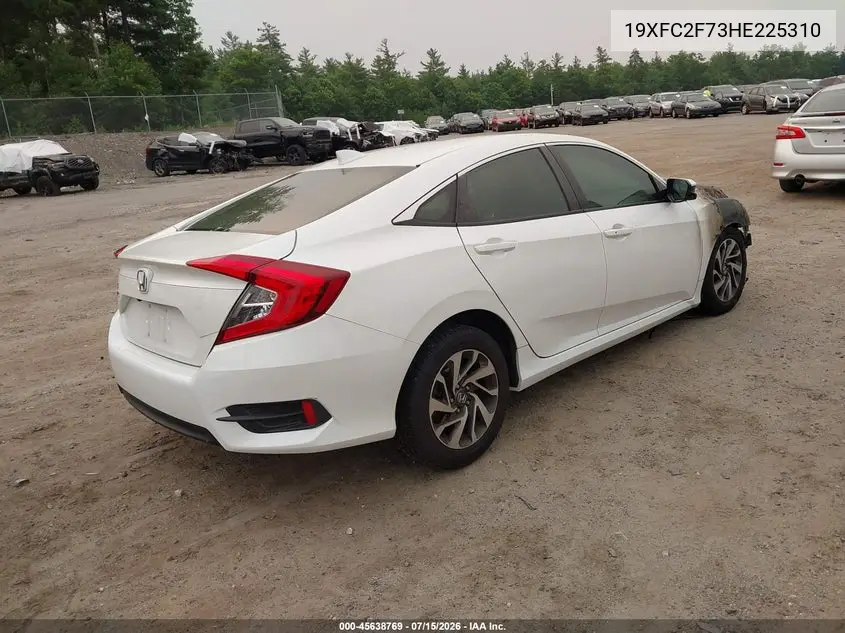 2017 Honda Civic Ex VIN: 19XFC2F73HE225310 Lot: 45638769
