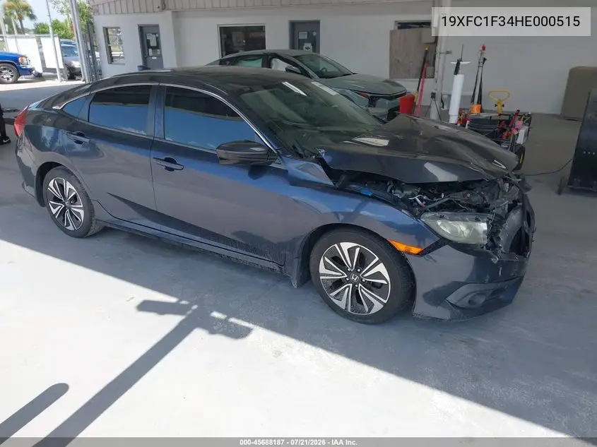 2017 Honda Civic Ex-T VIN: 19XFC1F34HE000515 Lot: 45688187