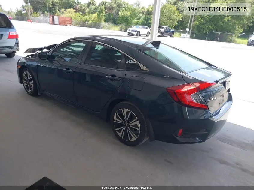 2017 Honda Civic Ex-T VIN: 19XFC1F34HE000515 Lot: 45688187