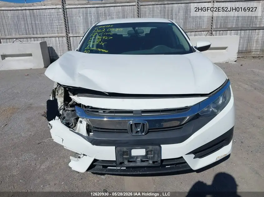 2018 Honda Civic Lx VIN: 2HGFC2E52JH016927 Lot: 12620930