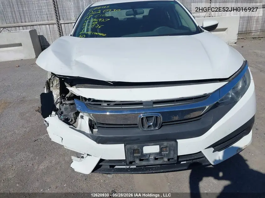2018 Honda Civic Lx VIN: 2HGFC2E52JH016927 Lot: 12620930