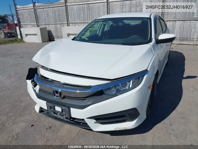 2018 Honda Civic Lx VIN: 2HGFC2E52JH016927 Lot: 12620930