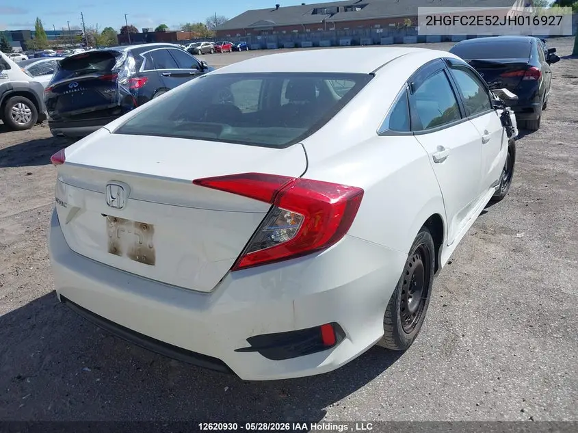 2018 Honda Civic Lx VIN: 2HGFC2E52JH016927 Lot: 12620930