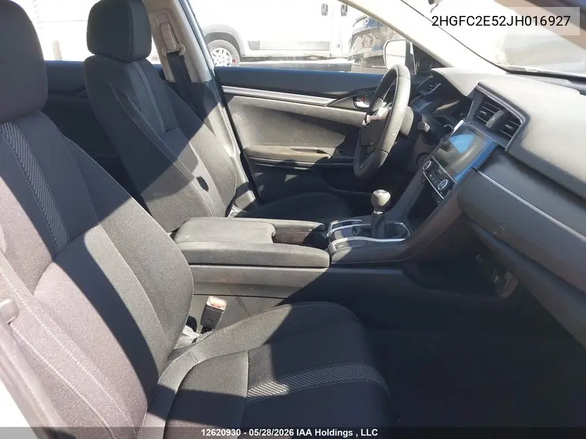 2018 Honda Civic Lx VIN: 2HGFC2E52JH016927 Lot: 12620930