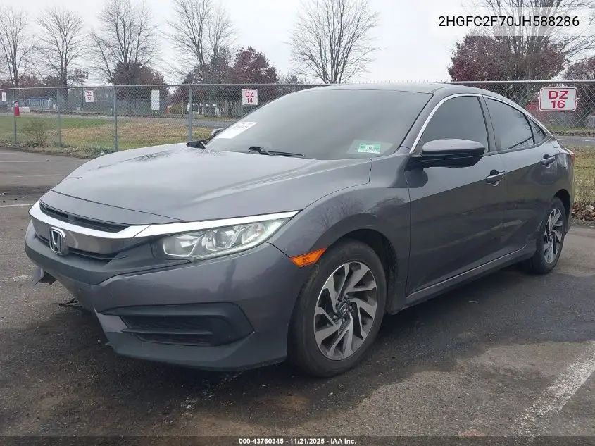 2HGFC2F70JH588286 2018 Honda Civic Ex