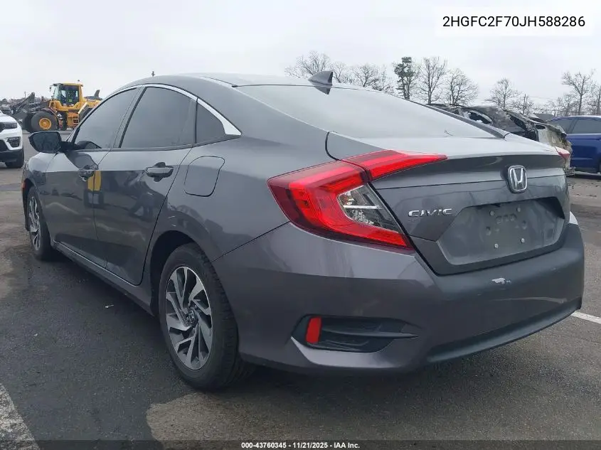 2HGFC2F70JH588286 2018 Honda Civic Ex