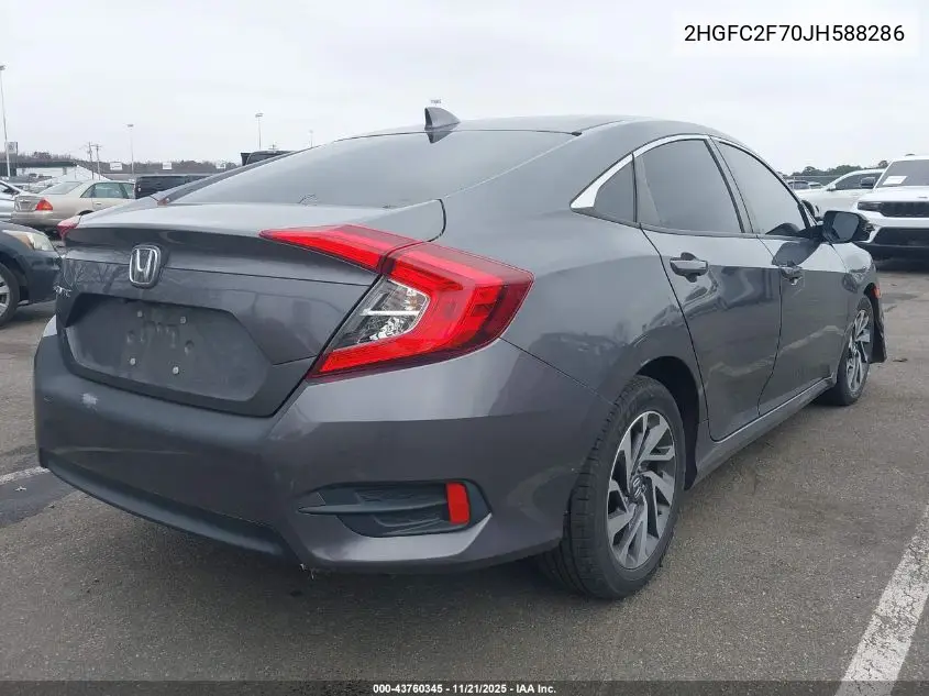2HGFC2F70JH588286 2018 Honda Civic Ex
