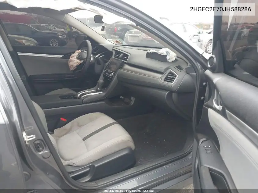2HGFC2F70JH588286 2018 Honda Civic Ex