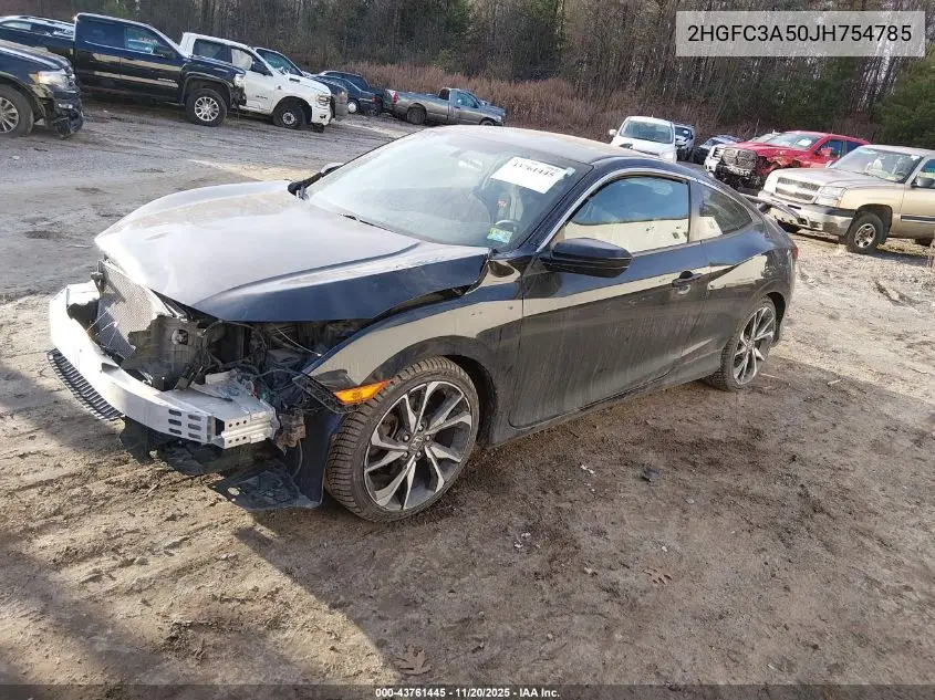 2HGFC3A50JH754785 2018 Honda Civic Si