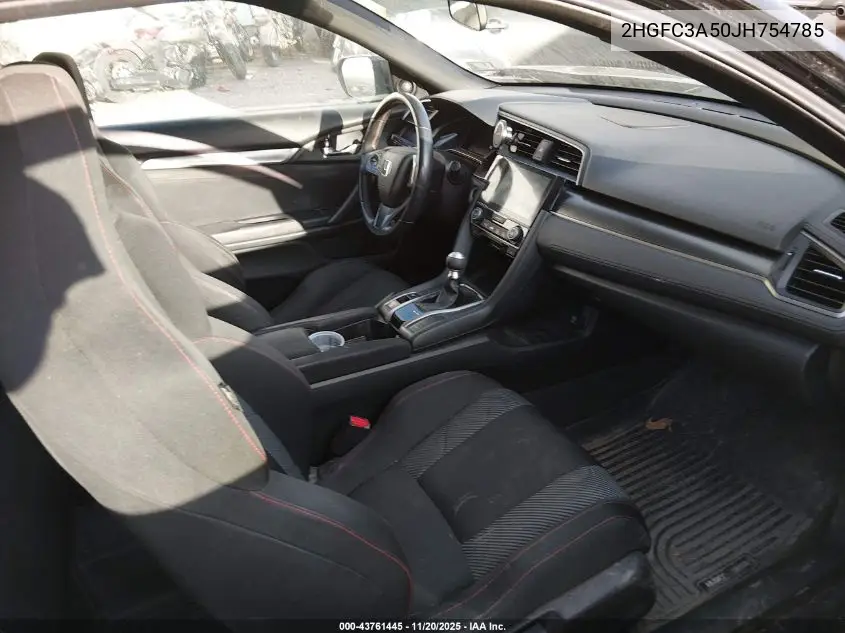 2HGFC3A50JH754785 2018 Honda Civic Si