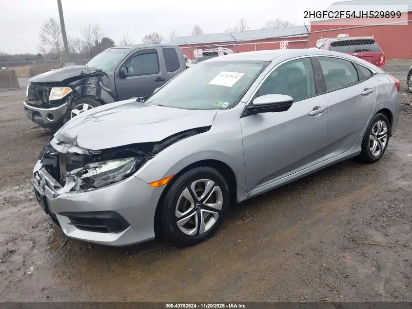2HGFC2F54JH529899 2018 Honda Civic Lx