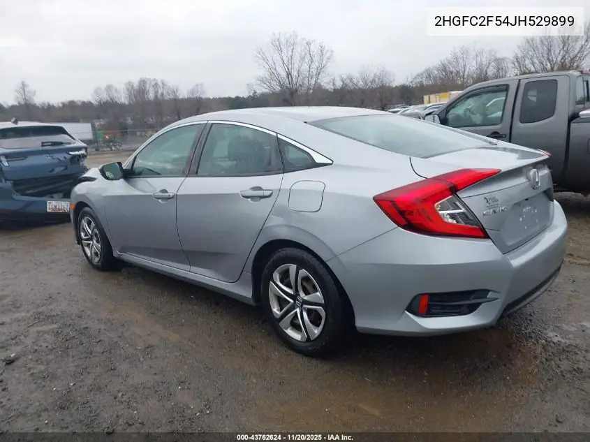 2HGFC2F54JH529899 2018 Honda Civic Lx