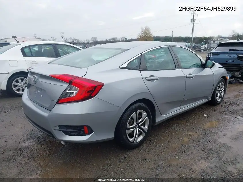 2HGFC2F54JH529899 2018 Honda Civic Lx