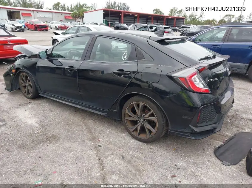 SHHFK7H42JU221329 2018 Honda Civic Sport
