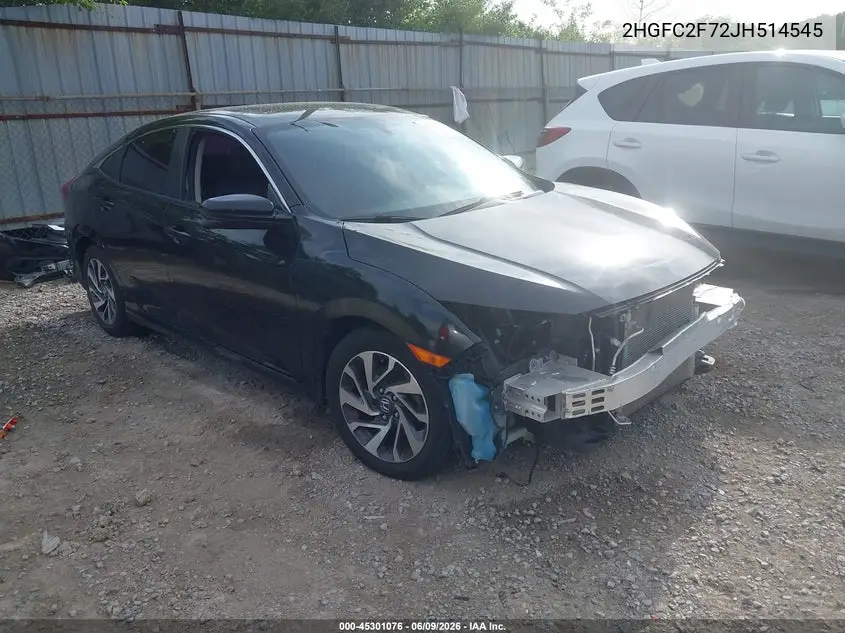 2HGFC2F72JH514545 2018 Honda Civic Ex
