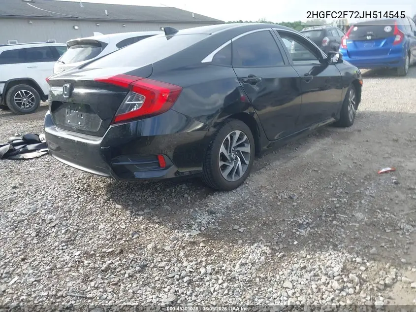 2HGFC2F72JH514545 2018 Honda Civic Ex