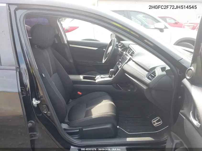 2HGFC2F72JH514545 2018 Honda Civic Ex