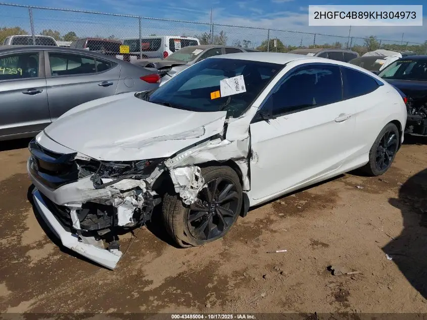 2HGFC4B89KH304973 2019 Honda Civic Sport