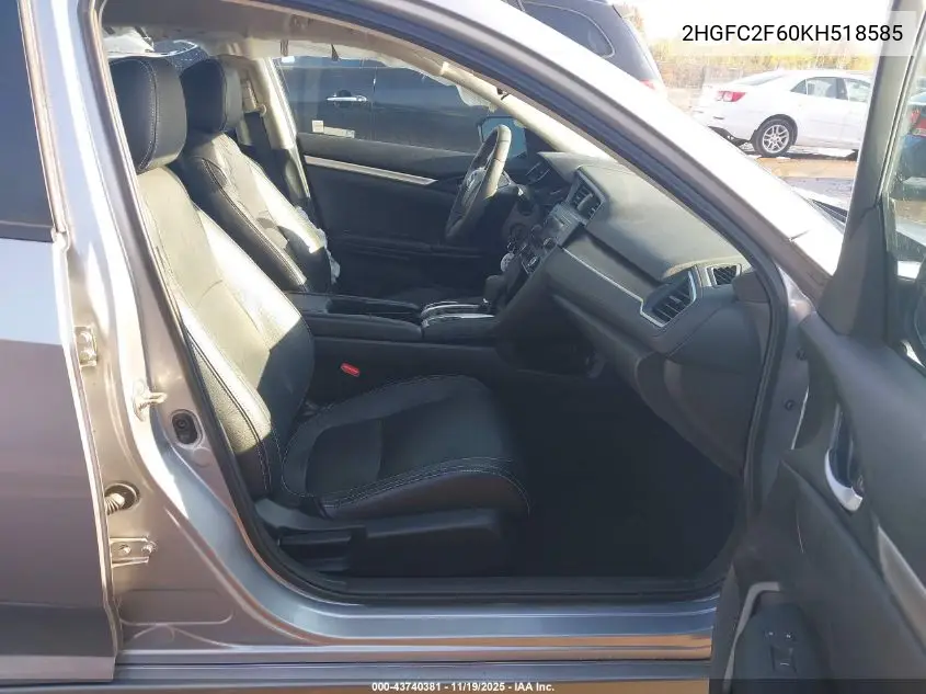 2HGFC2F60KH518585 2019 Honda Civic Lx