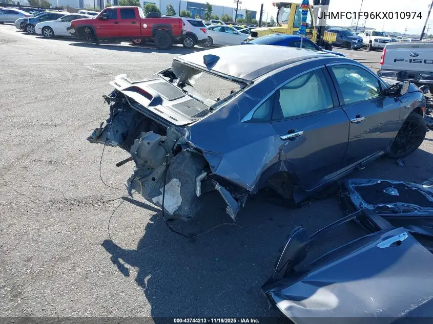 JHMFC1F96KX010974 2019 Honda Civic Touring