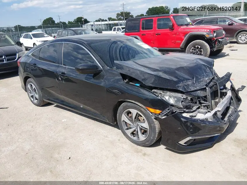 2019 Honda Civic Lx VIN: 2HGFC2F68KH520147 Lot: 45381706