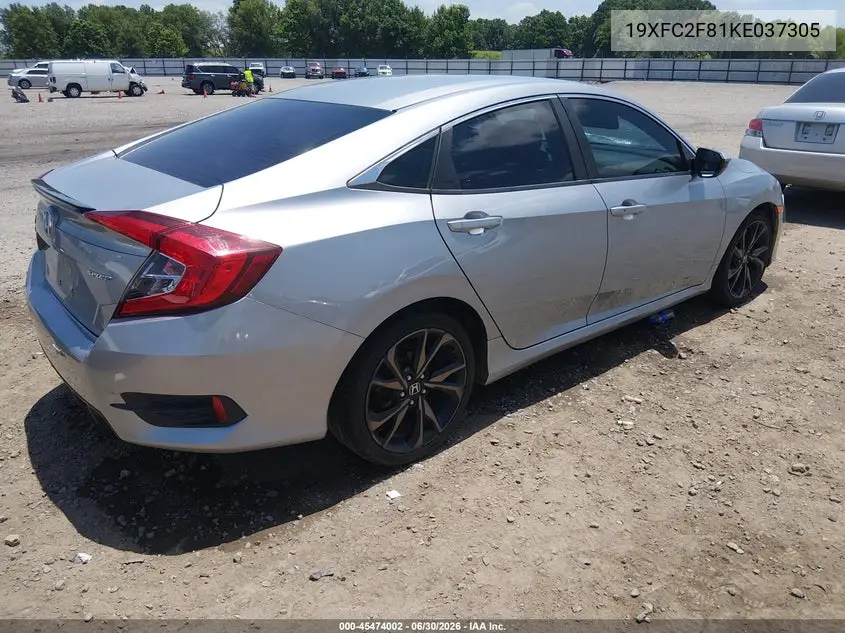 2019 Honda Civic Sport VIN: 19XFC2F81KE037305 Lot: 45474002