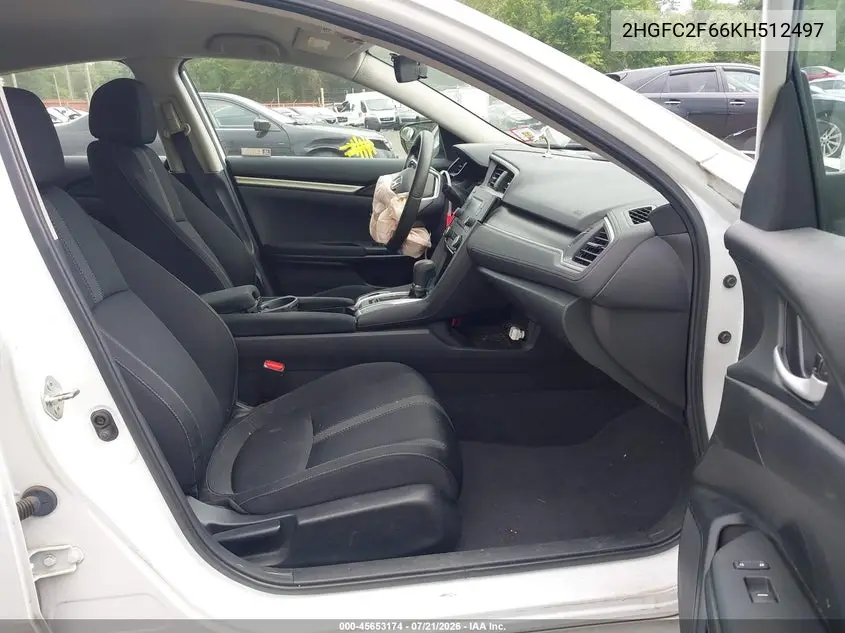 2019 Honda Civic Lx VIN: 2HGFC2F66KH512497 Lot: 45653174